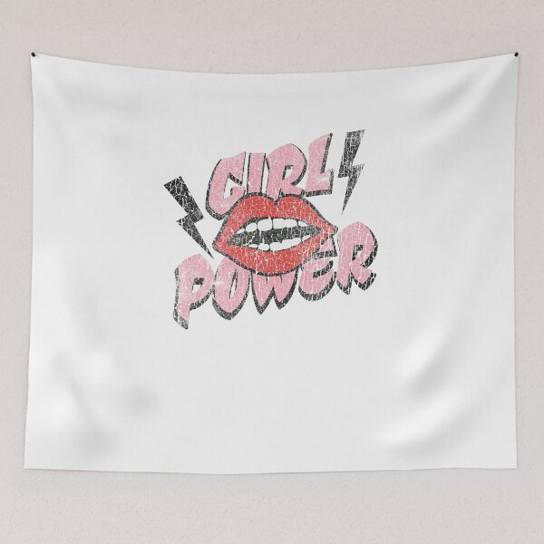 Item preview, Girl Power Pink Lips Lightning Bolt Graphic designed and sold by The secret storage room.