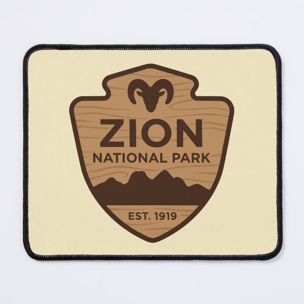 Item preview, Zion National Park Wooden Badge designed and sold by Travelpeak.