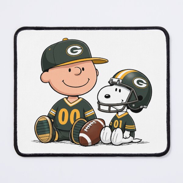 Item preview, Snoopy And Charlie Brown Green Bay Packers Football Fan designed and sold by DamianRoy88.