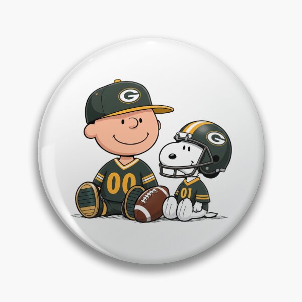 Item preview, Snoopy And Charlie Brown Green Bay Packers Football Fan designed and sold by DamianRoy88.