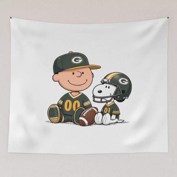 Item preview, Snoopy And Charlie Brown Green Bay Packers Football Fan designed and sold by DamianRoy88.