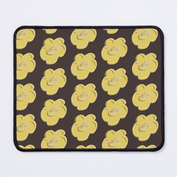Item preview, Retro Daisy Pattern Scandi Folk - Butter Yellow Espresso designed and sold by CaramelCo.