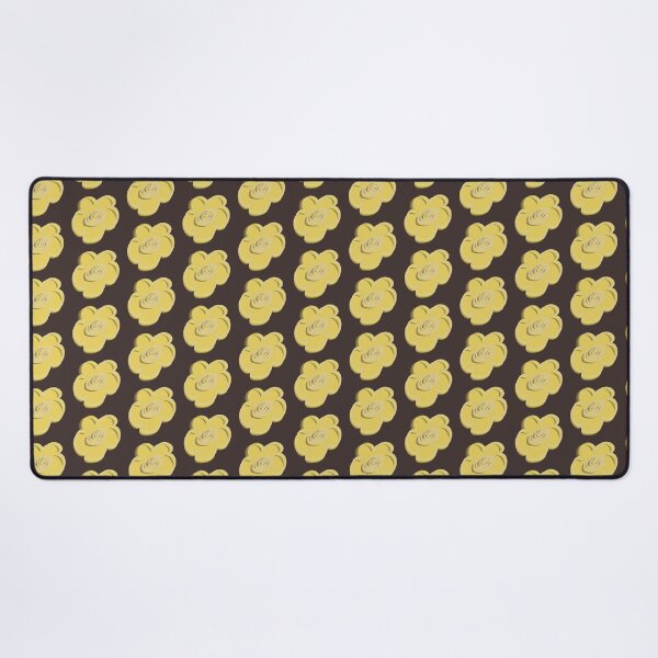 Item preview, Retro Daisy Pattern Scandi Folk - Butter Yellow Espresso designed and sold by CaramelCo.