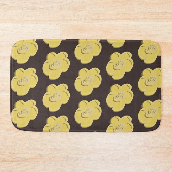 Item preview, Retro Daisy Pattern Scandi Folk - Butter Yellow Espresso designed and sold by CaramelCo.