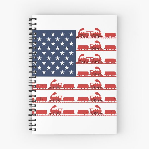 Item preview, American Flag Train Locomotive Patriot designed and sold by SofiBlair.