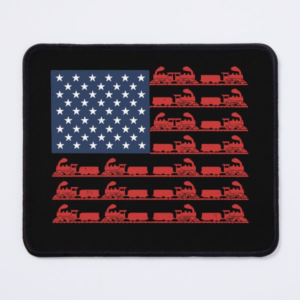 Item preview, American Flag Train Locomotive Patriot designed and sold by SofiBlair.