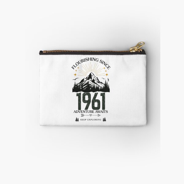 Item preview, 1961 Flourishing Since Mountain Adventure Birthday Design designed and sold by FlareCraftStudio.