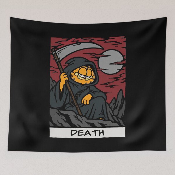 Item preview, Garfield Death Tarot Card Vintage Grim Reaper designed and sold by AzulAdams.