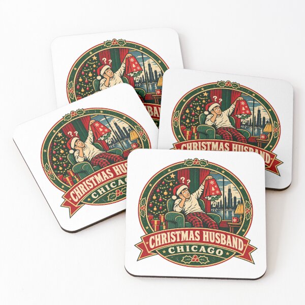 Item preview, Christmas Husband Chicago Shirt – Funny Retro Holiday Badge Design designed and sold by Globalcitytees.