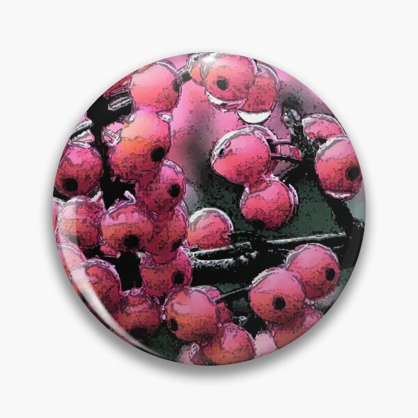 Item preview, Pink Rowan Berries with Ink Outline Art designed and sold by ZorianArt.