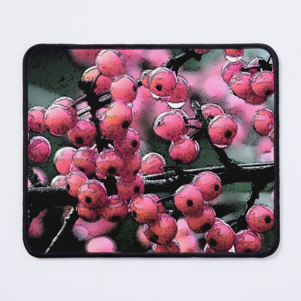 Item preview, Pink Rowan Berries with Ink Outline Art designed and sold by ZorianArt.