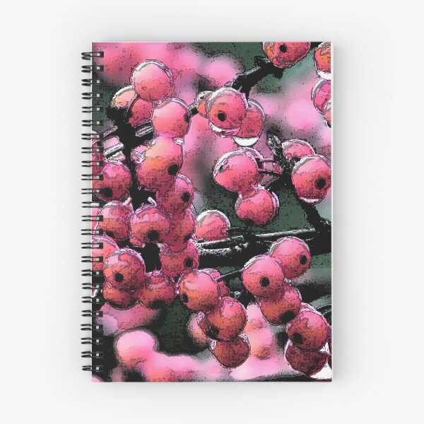 Item preview, Pink Rowan Berries with Ink Outline Art designed and sold by ZorianArt.