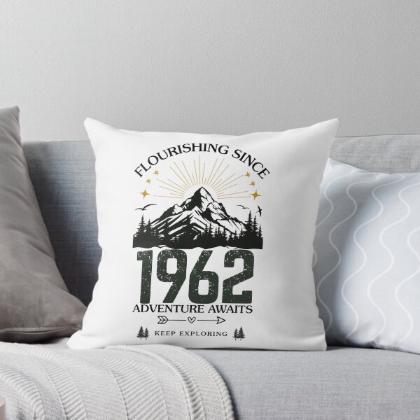 Item preview, 1962 Flourishing Since Mountain Adventure Birthday Design designed and sold by FlareCraftStudio.