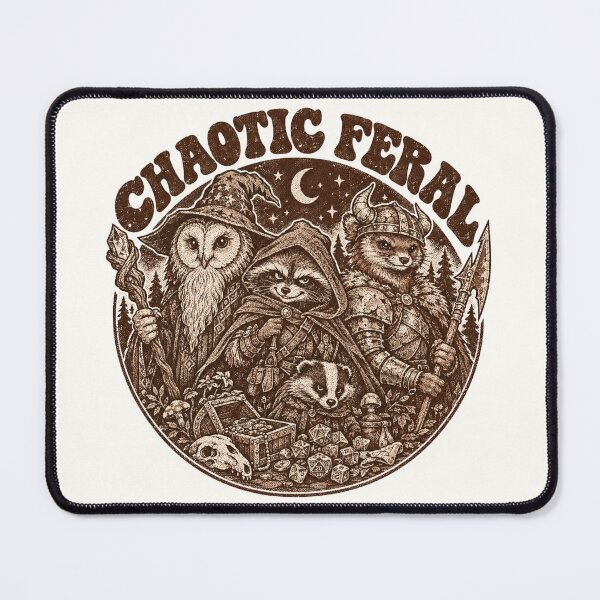 Item preview, Chaotic Feral Woodland Party Fantasy Adventurers Vintage Art TTRPG Meme designed and sold by Yellowriversss.