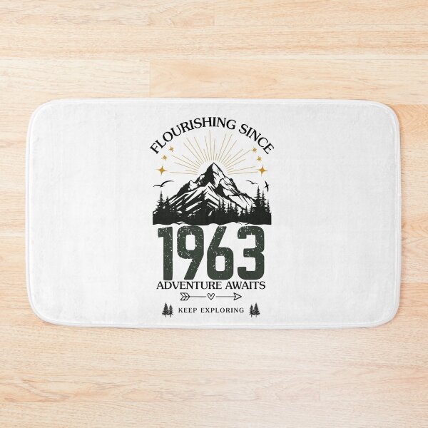 Item preview, 1963 Flourishing Since Mountain Adventure Birthday Design designed and sold by FlareCraftStudio.