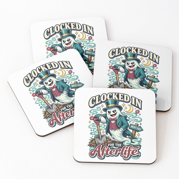 Item preview, Clocked In For The Afterlife Ghost Graveyard Humor designed and sold by inkoutninja.