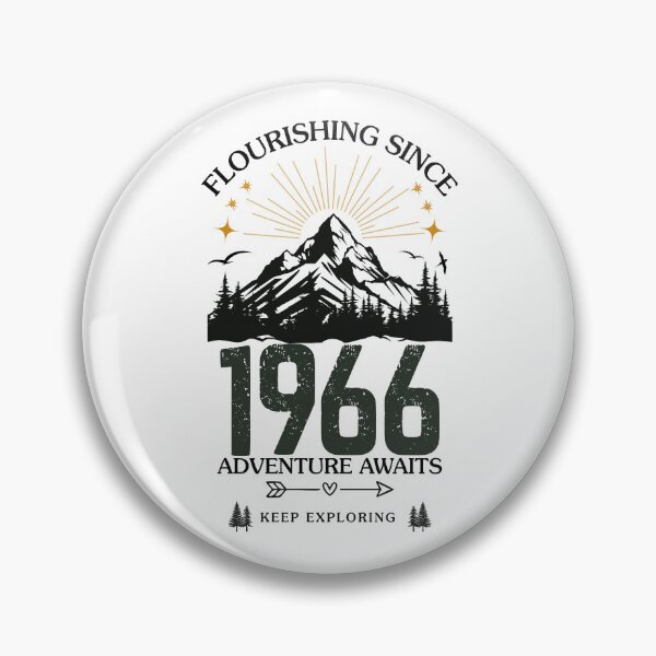 Item preview, 1966 Flourishing Since Mountain Adventure Birthday Design designed and sold by FlareCraftStudio.