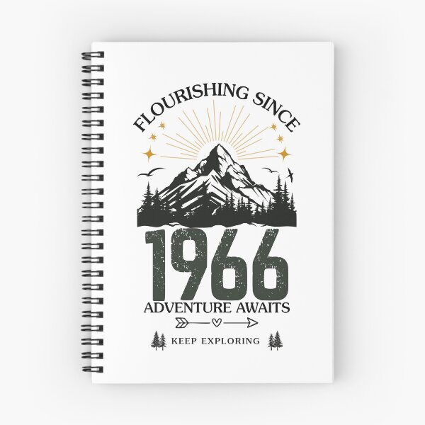 Item preview, 1966 Flourishing Since Mountain Adventure Birthday Design designed and sold by FlareCraftStudio.
