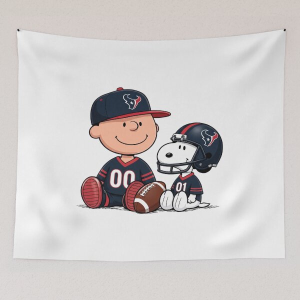 Item preview,  Snoopy And Charlie Brown Houston Texans  Football Fan designed and sold by DamianRoy88.