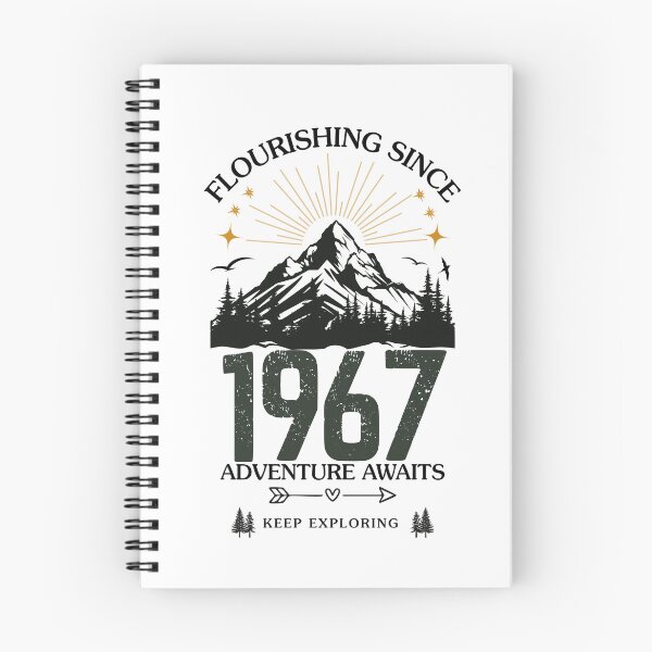 Item preview, 1967 Flourishing Since Mountain Adventure Birthday Design designed and sold by FlareCraftStudio.