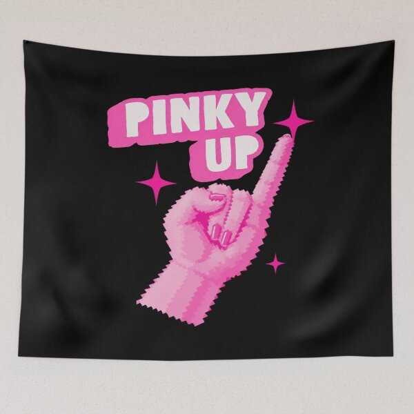 Item preview, Pinky Up Retro Pixel Katseye Gnarly Rebel Hand designed and sold by AvaLawley.