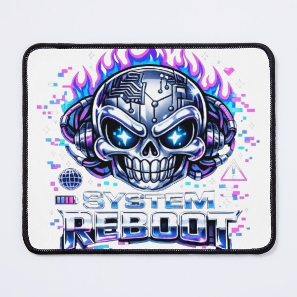 Item preview, System Reboot Cyber Skull Y2K Techcore Graphic designed and sold by EssentialsWear.