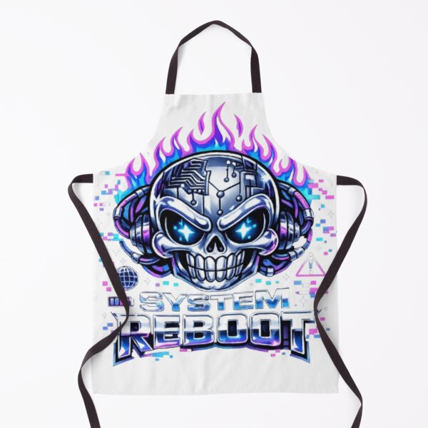 Item preview, System Reboot Cyber Skull Y2K Techcore Graphic designed and sold by EssentialsWear.