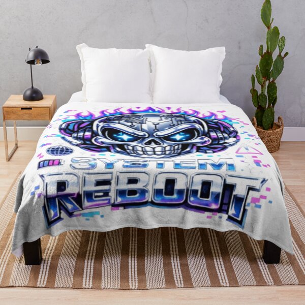 Item preview, System Reboot Cyber Skull Y2K Techcore Graphic designed and sold by EssentialsWear.