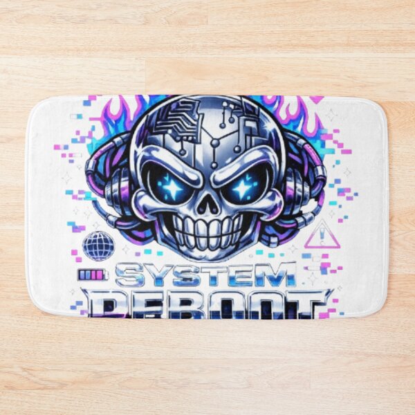 Item preview, System Reboot Cyber Skull Y2K Techcore Graphic designed and sold by EssentialsWear.