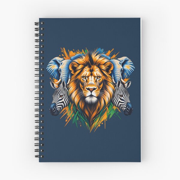 Item preview, African Wildlife Spirit Animal Art – Lion, Elephant & Zebra Tribal Illustration designed and sold by 'VARI'.
