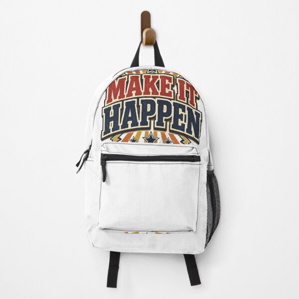 Item preview, Make It Happen Motivational Retro Typography designed and sold by TibbuTees.