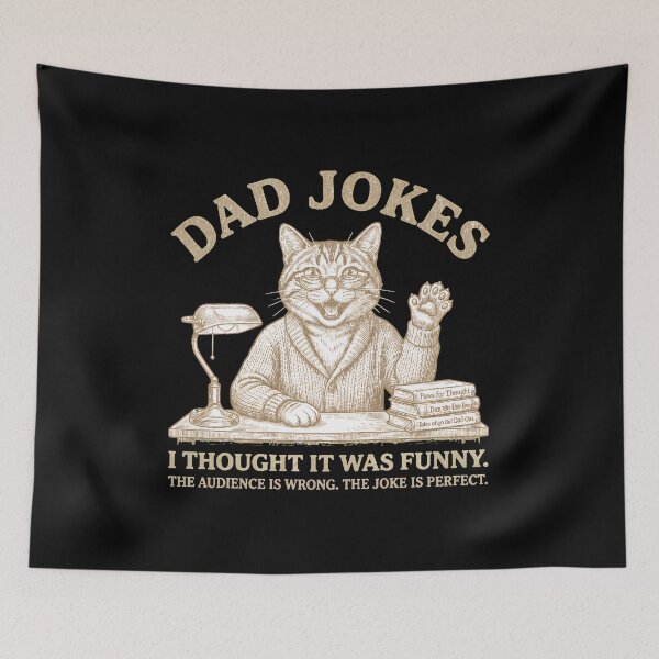 Item preview, Dad Jokes Cat Funny Pun Humor Quote designed and sold by SoyLamderma.