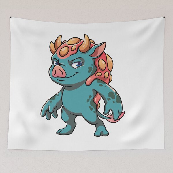 Item preview, Fantasy Blue Goblin Monster Cartoon Character Mascot designed and sold by Rupesh-Art26.