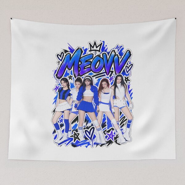 Item preview, MEOVV Group Hit Em Blue Paint Drip Graffiti Visual Art designed and sold by Valereekmerch.
