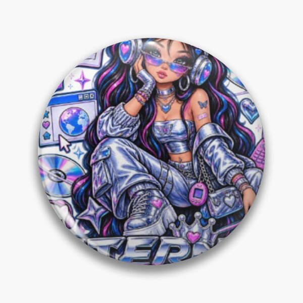 Artikelvorschau, Internetprinzessin Y2K Cybercore Digital Girl Ästhetik entworfen und verkauft von EssentialsWear.