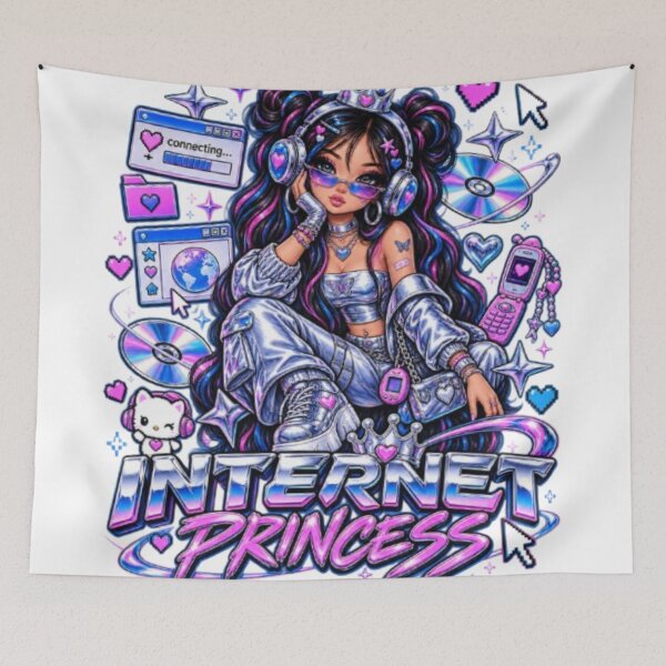 Item preview, Internet Princess Y2K Cybercore Digital Girl Aesthetic designed and sold by EssentialsWear.