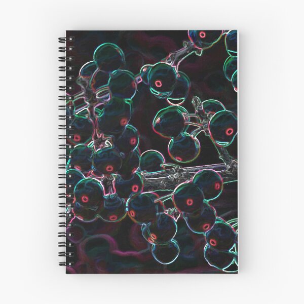 Artikelvorschau, Neonfarbene Ebereschenbeeren, Cyberpunk-Kunst entworfen und verkauft von ZorianArt.