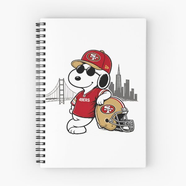 Item preview, 49ers Fan Snoopy Helmet City Bridge Graphic designed and sold by GrimVibeArts.