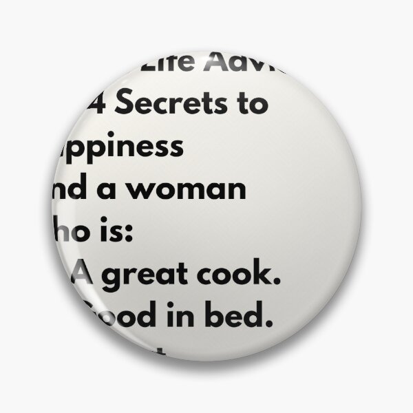 Item preview, Funny Birthday Card – 4 Secrets to Happiness, Great Cook, Good in Bed & Smart designed and sold by awkwardcard1.
