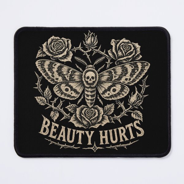Item preview, Beauty Hurts - Gothic Death's Head Moth & Rose Illustrationิ designed and sold by Modern Antique Atelier .