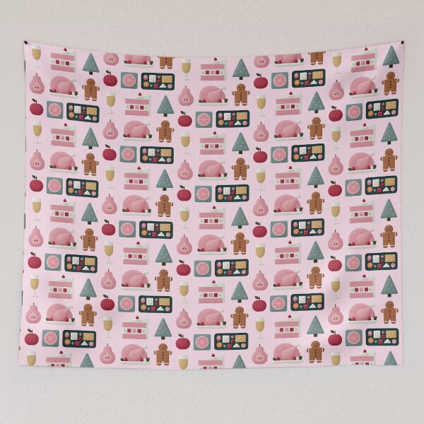 Item preview, Cute Pink Holiday And Food Pattern designed and sold by colorful-white.