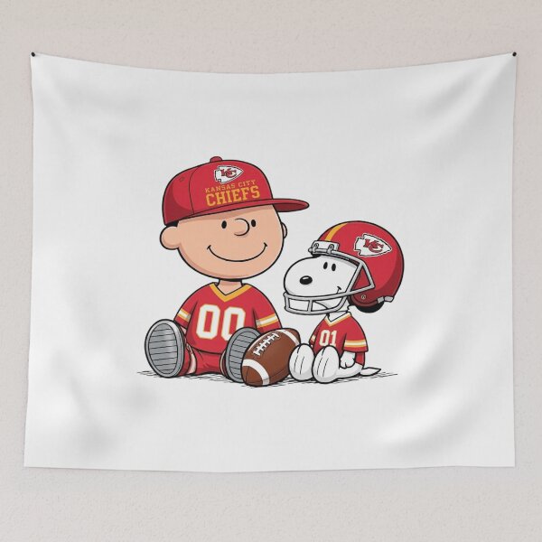 Item preview, Snoopy And Charlie Brown Kansas City Football Fan designed and sold by DamianRoy88.