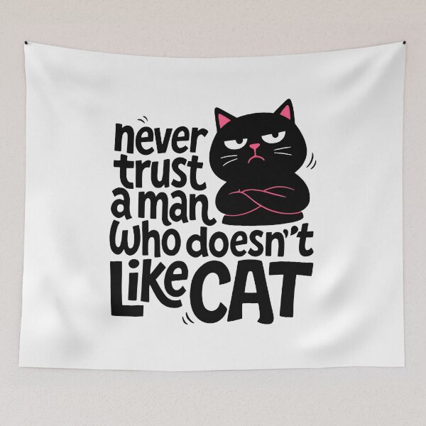 Item preview, Grumpy Cat Says Never Trust A Man Who Loves Cats designed and sold by SoyLamderma.