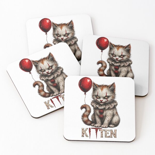 Item preview, Pennywise Kitten With Red Balloon IT Horror Movie Inspired designed and sold by dexlawpie.