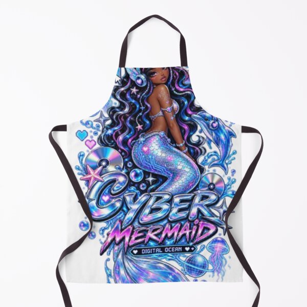 Item preview, Cyber Mermaid Digital Ocean Y2K Fantasy Techcore Design designed and sold by EssentialsWear.