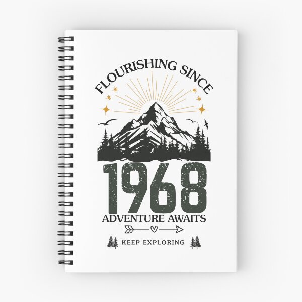 Item preview, 1968 Flourishing Since Mountain Adventure Birthday Design designed and sold by FlareCraftStudio.