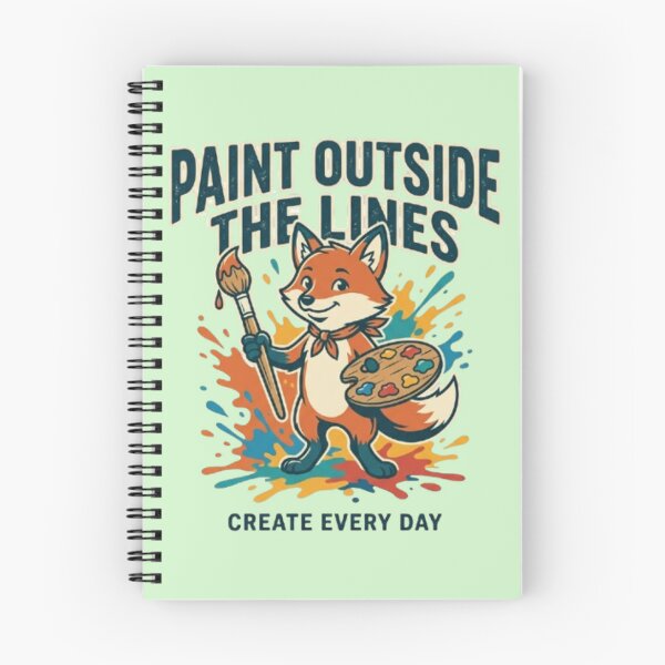 Item preview, Paint Outside the Lines – Creative Fox Illustration designed and sold by Dogandesighn.