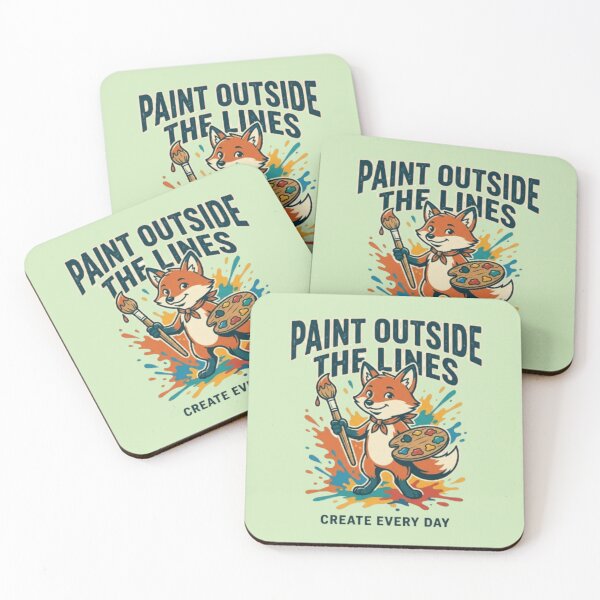 Item preview, Paint Outside the Lines – Creative Fox Illustration designed and sold by Dogandesighn.