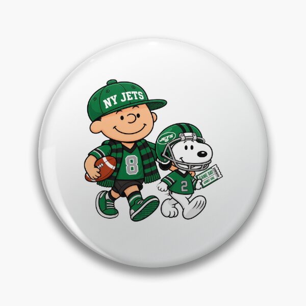 Item preview, NY Jets Charlie Brown Snoopy Game Day Football  designed and sold by GrimVibeArts.