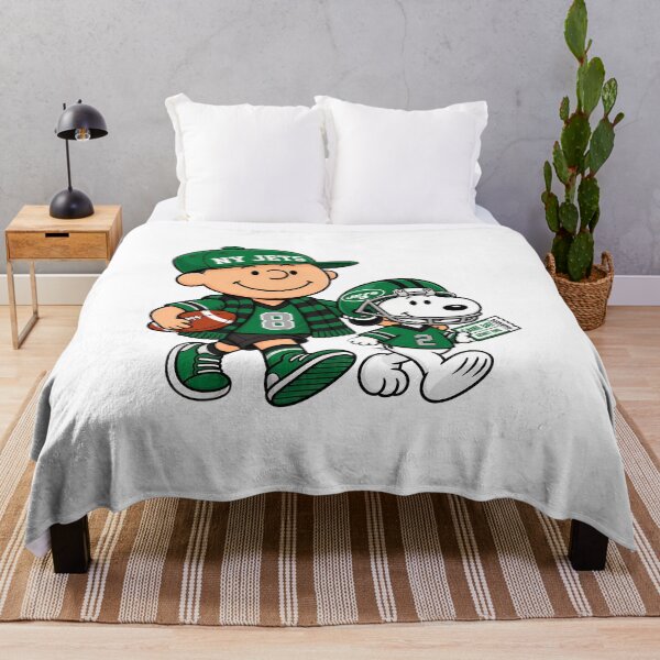 Item preview, NY Jets Charlie Brown Snoopy Game Day Football designed and sold by GrimVibeArts.